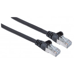 Intellinet 735209 verkkokaapeli Musta 0,5 m Cat6 S FTP (S-STP)