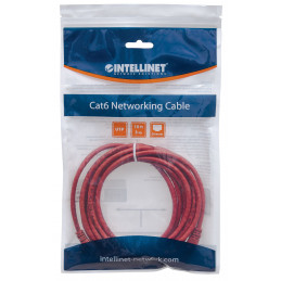Intellinet Cat5e UTP, 3m verkkokaapeli Punainen U UTP (UTP)