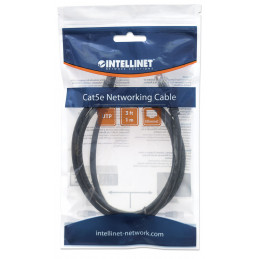 Intellinet 1m Cat5e verkkokaapeli Musta U UTP (UTP)