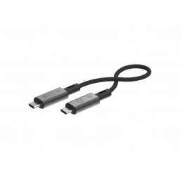 LINQ byELEMENTS LQ48028 USB-kaapeli 0,3 m USB4 Gen 3x2 USB C Musta, Harmaa