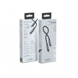 LINQ byELEMENTS LQ48028 USB-kaapeli 0,3 m USB4 Gen 3x2 USB C Musta, Harmaa