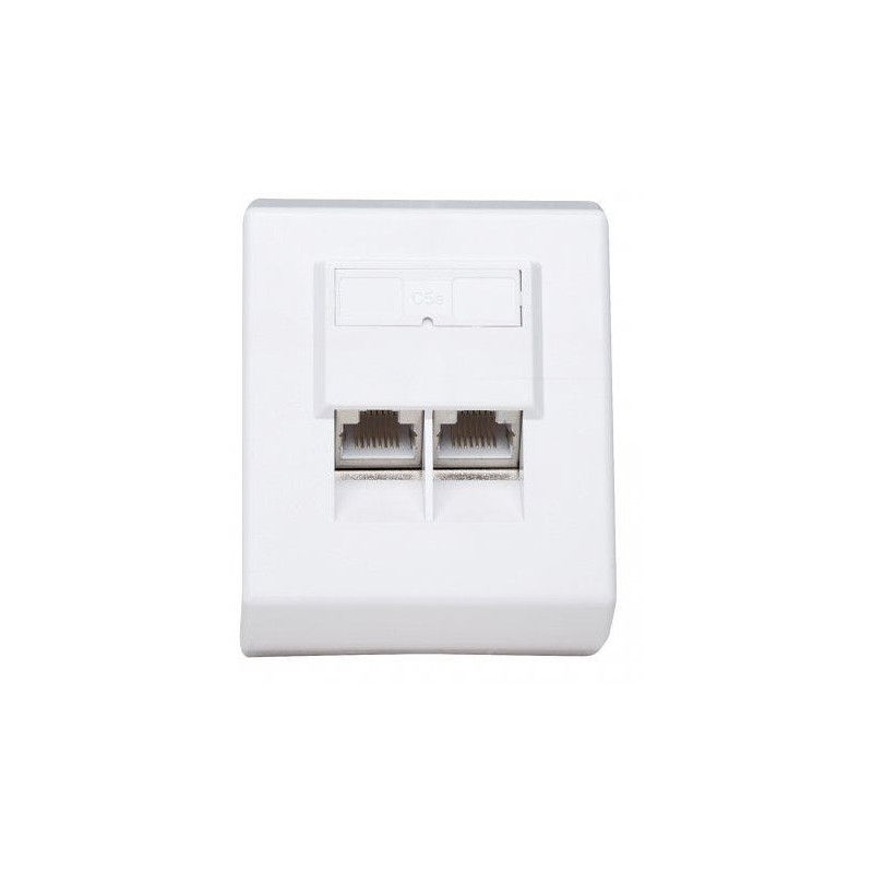 Intellinet 408332 pistorasia 2 x RJ-45 Valkoinen