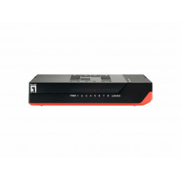 LevelOne GSW-0807 verkkokytkin Hallitsematon Gigabit Ethernet (10 100 1000) Musta, Punainen