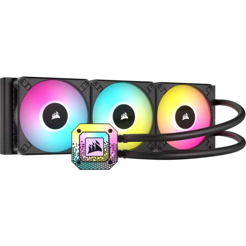 Corsair CW-9060070-WW Tietokoneen jäähdytysjärjestelmä Tietokonekotelo Nestejäähdytyspakkaus 12 cm Musta 1 kpl