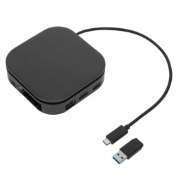 Targus DOCK116GLZ kannettavien tietokoneiden telakka ja porttitoistin Langallinen USB 3.2 Gen 2 (3.1 Gen 2) Type-C Musta