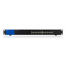 Linksys LGS124 Hallitsematon Gigabit Ethernet (10 100 1000) 1U Musta