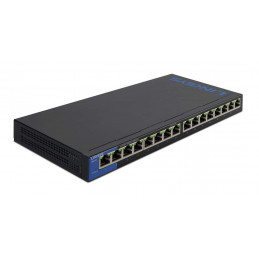 Linksys LGS116P Hallitsematon Gigabit Ethernet (10 100 1000) Power over Ethernet -tuki Musta