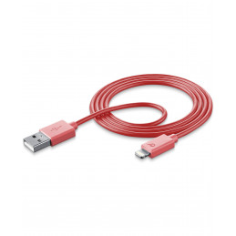 Cellularline USBDATAMFISMARTP Lightning-kaapeli 1 m Punainen