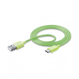 Cellularline USBDATATYCSMART USB-kaapeli 1 m USB A USB C Vihreä