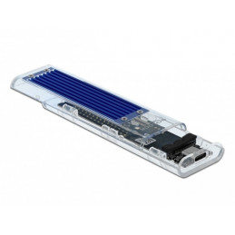 DeLOCK 42620 tallennusaseman kotelo SSD-kotelo Sininen M.2