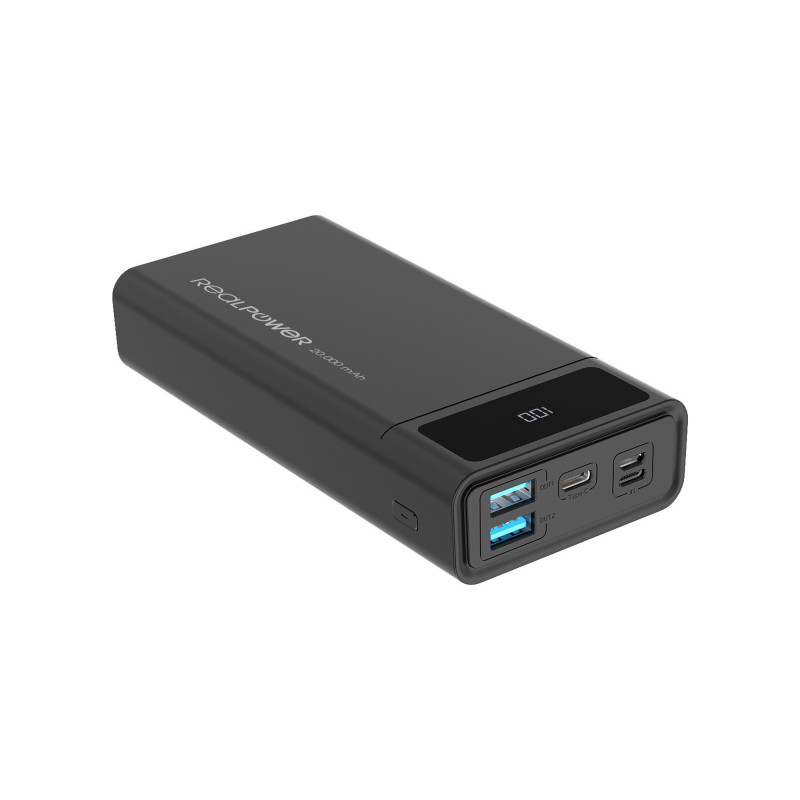 RealPower PB-20k PD 20000 mAh Musta