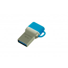 Goodram ODD3 USB-muisti 16 GB USB Type-A   USB Type-C 3.2 Gen 1 (3.1 Gen 1) Sininen, Hopea