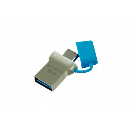 Goodram ODD3 USB-muisti 16 GB USB Type-A   USB Type-C 3.2 Gen 1 (3.1 Gen 1) Sininen, Hopea