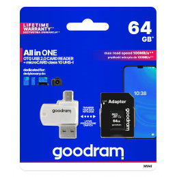 Goodram M1A4 All in One 64 GB MicroSDXC UHS-I Luokka 10