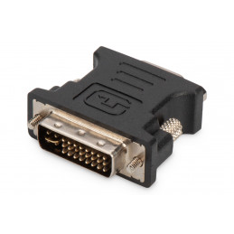 Digitus DVI adapter, M F DVI-I, (24+5) D-Sub Musta