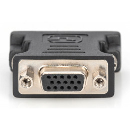 Digitus DVI adapter, M F DVI-I, (24+5) D-Sub Musta