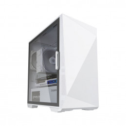 Zalman Z1 Iceberg White - mATX Mid Tower PC Case Pre-installed fan 2 x 120mm in Mini Tower Valkoinen