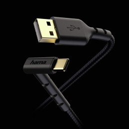 Hama Stand USB-kaapeli 1,5 m USB 2.0 USB A USB C Musta