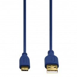 Hama 0.75m, USB2.0-C USB2.0-A USB-kaapeli 0,75 m USB C USB A Sininen