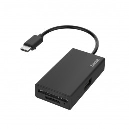 Hama 00200126 kortinlukija USB 2.0 Type-C Musta
