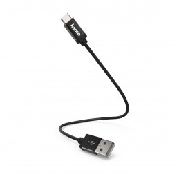 Hama 178281 USB-kaapeli 0,2 m USB 2.0 USB C USB A Musta