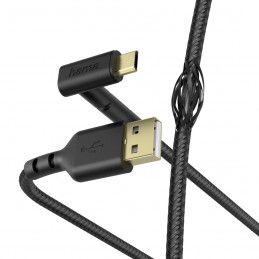 Hama Stand USB-kaapeli 1,5 m USB 2.0 USB A Micro-USB B Musta
