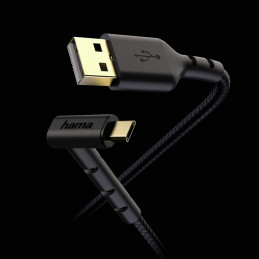 Hama Stand USB-kaapeli 1,5 m USB 2.0 USB A Micro-USB B Musta