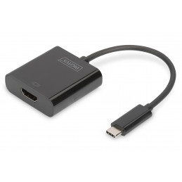 Digitus DA-70852 keskitin USB 3.2 Gen 1 (3.1 Gen 1) Type-C Musta