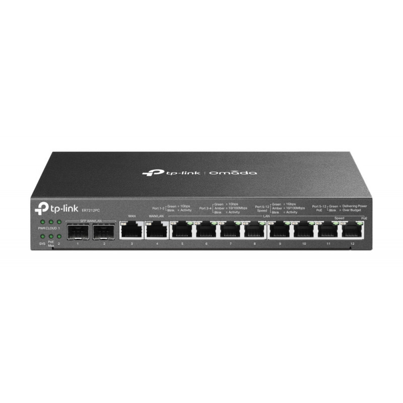 TP-Link ER7212PC langallinen reititin Gigabitti Ethernet Musta