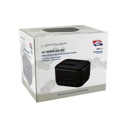 LC-Power LC-DOCK-U3-III tallennusaseman telakointiasema USB 3.2 Gen 1 (3.1 Gen 1) Type micro-B Musta