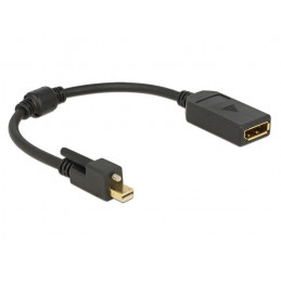 DeLOCK 62638 DisplayPort-kaapeli 0,25 m Mini DisplayPort Musta