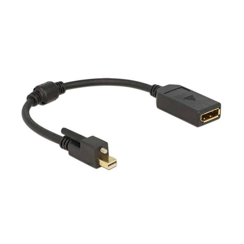 DeLOCK 62638 DisplayPort-kaapeli 0,25 m Mini DisplayPort Musta