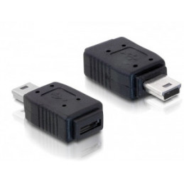 DeLOCK Adapter USB mini USB micro-B USB mini M micro-B FM Musta
