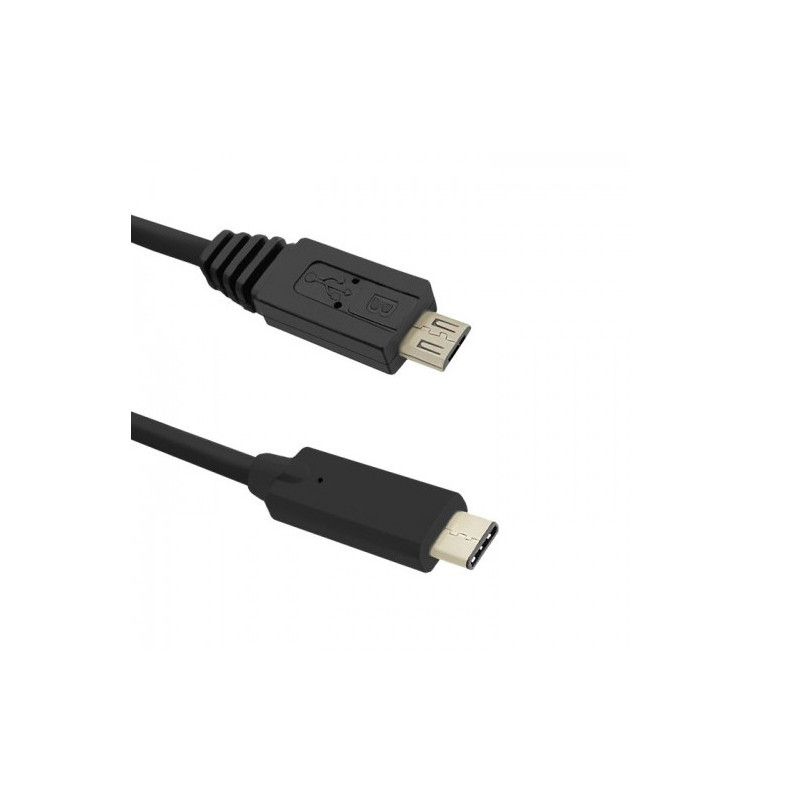 Qoltec 1.2m USB 3.1 C Micro USB 2.0 B USB-kaapeli 1,2 m USB C Micro-USB B Musta