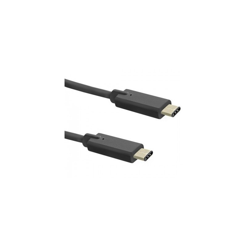 Qoltec 1m USB3.1 C USB-kaapeli USB 3.2 Gen 2 (3.1 Gen 2) USB C Musta