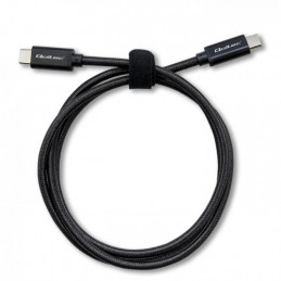 Qoltec 52361 USB-kaapeli 1 m USB 2.0 USB C Musta