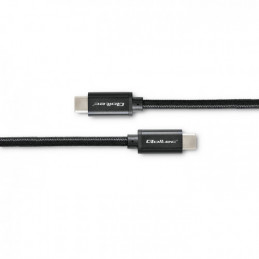 Qoltec 52361 USB-kaapeli 1 m USB 2.0 USB C Musta