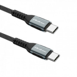 Qoltec 52358 USB-kaapeli 1,5 m USB 2.0 USB C Musta