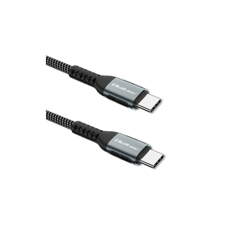 Qoltec 52358 USB-kaapeli 1,5 m USB 2.0 USB C Musta