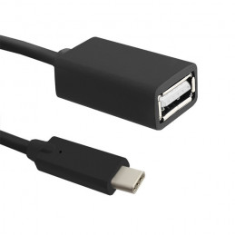 Qoltec 50422 USB-kaapeli 0,25 m USB 2.0 USB C USB A Musta