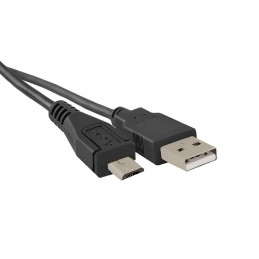 Qoltec 50494 USB-kaapeli 0,25 m USB 2.0 USB A Micro-USB B Musta