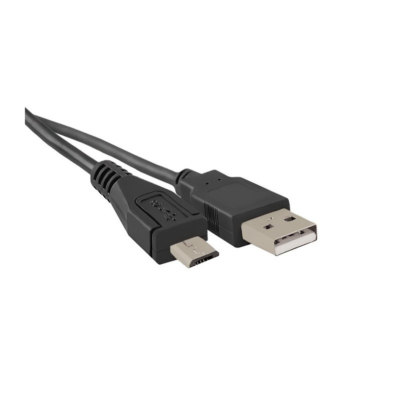 Qoltec 50494 USB-kaapeli 0,25 m USB 2.0 USB A Micro-USB B Musta