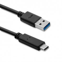 Qoltec 50363 USB-kaapeli 1,8 m USB 3.2 Gen 1 (3.1 Gen 1) USB C USB A Musta