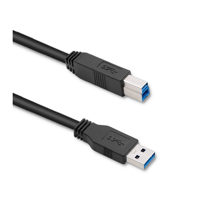 Qoltec 50362 USB-kaapeli 1,8 m USB 3.2 Gen 1 (3.1 Gen 1) USB A USB B Musta