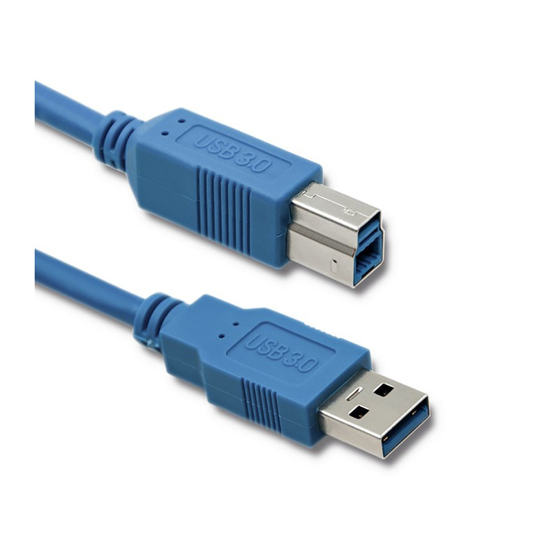 Qoltec 52310 USB-kaapeli 3 m USB 3.2 Gen 1 (3.1 Gen 1) USB A USB B Sininen