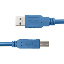 Qoltec 52310 USB-kaapeli 3 m USB 3.2 Gen 1 (3.1 Gen 1) USB A USB B Sininen