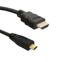 Qoltec 50401 HDMI-kaapeli 3 m HDMI-tyyppi A (vakio) HDMI-tyyppi D (mikro) Musta