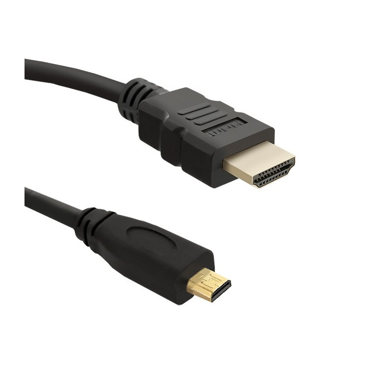 Qoltec 50401 HDMI-kaapeli 3 m HDMI-tyyppi A (vakio) HDMI-tyyppi D (mikro) Musta