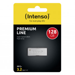 Intenso Premium Line USB-muisti 128 GB USB A-tyyppi 3.2 Gen 1 (3.1 Gen 1) Ruostumaton teräs