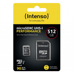 Intenso microSD 512GB UHS-I Perf CL10| Performance Luokka 10